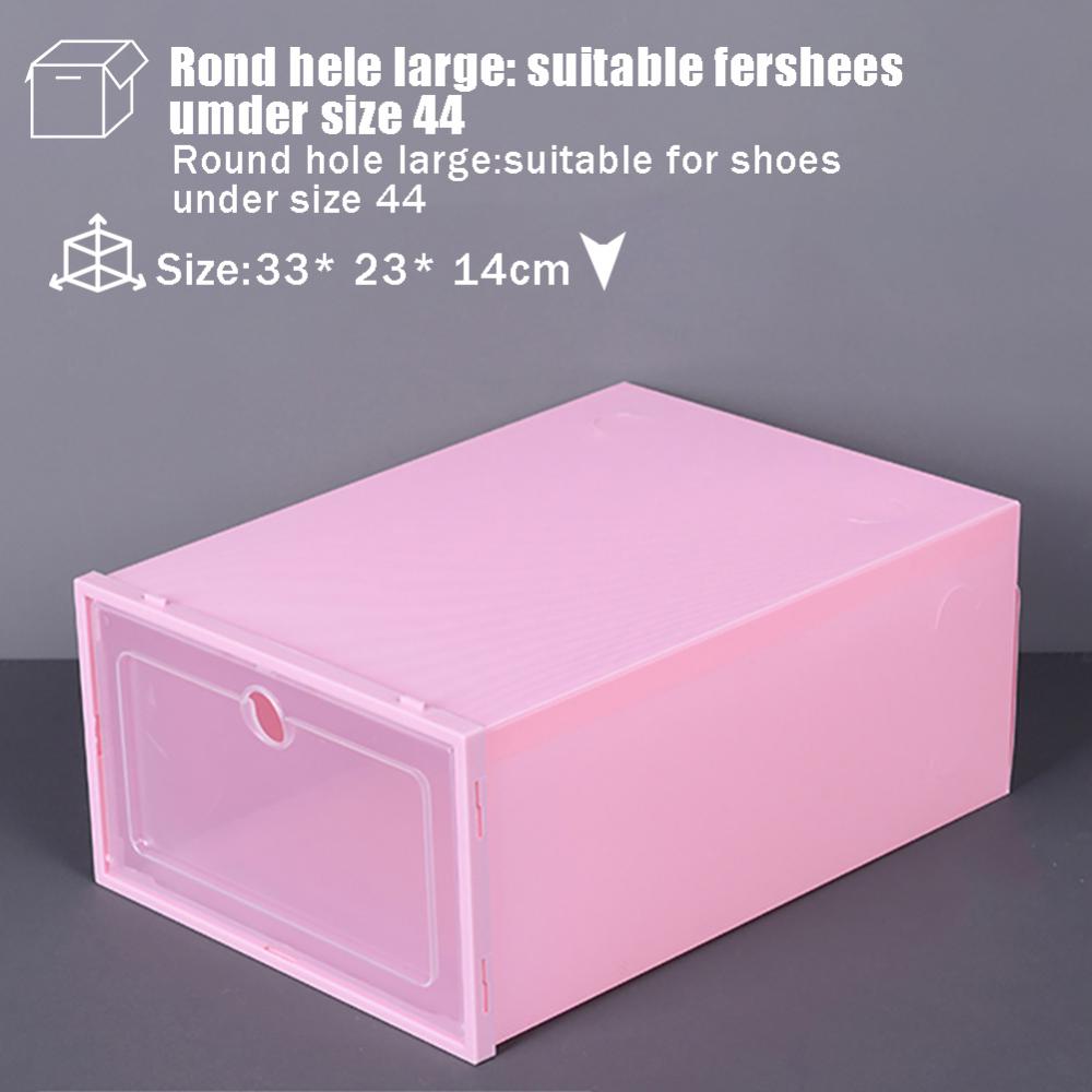 Scatola portascarpe trasparente, organizer tipo cassetto, scarpiera, scatola impilabile in plastica, contenitore separato, semplice scarpiera