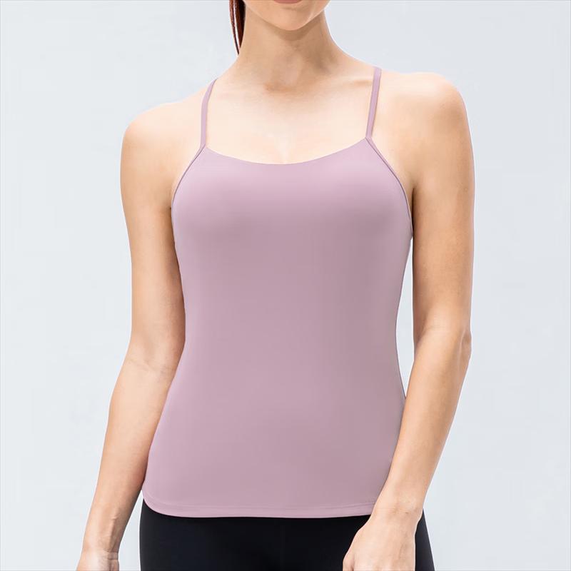 Женская бесшовная спортивная майка для йоги с вставками XXL