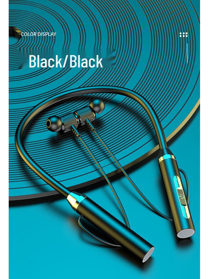 

Беспроводные Bluetooth-наушники-ожерелье K21 - Спортивные вставные наушники с двумя динамиками и длительным временем работы в режиме ожидания G01 Black 【No Accessories】