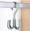 Modern Plastic Multifunction Closet Hook With Rotating Claws For Home Storage