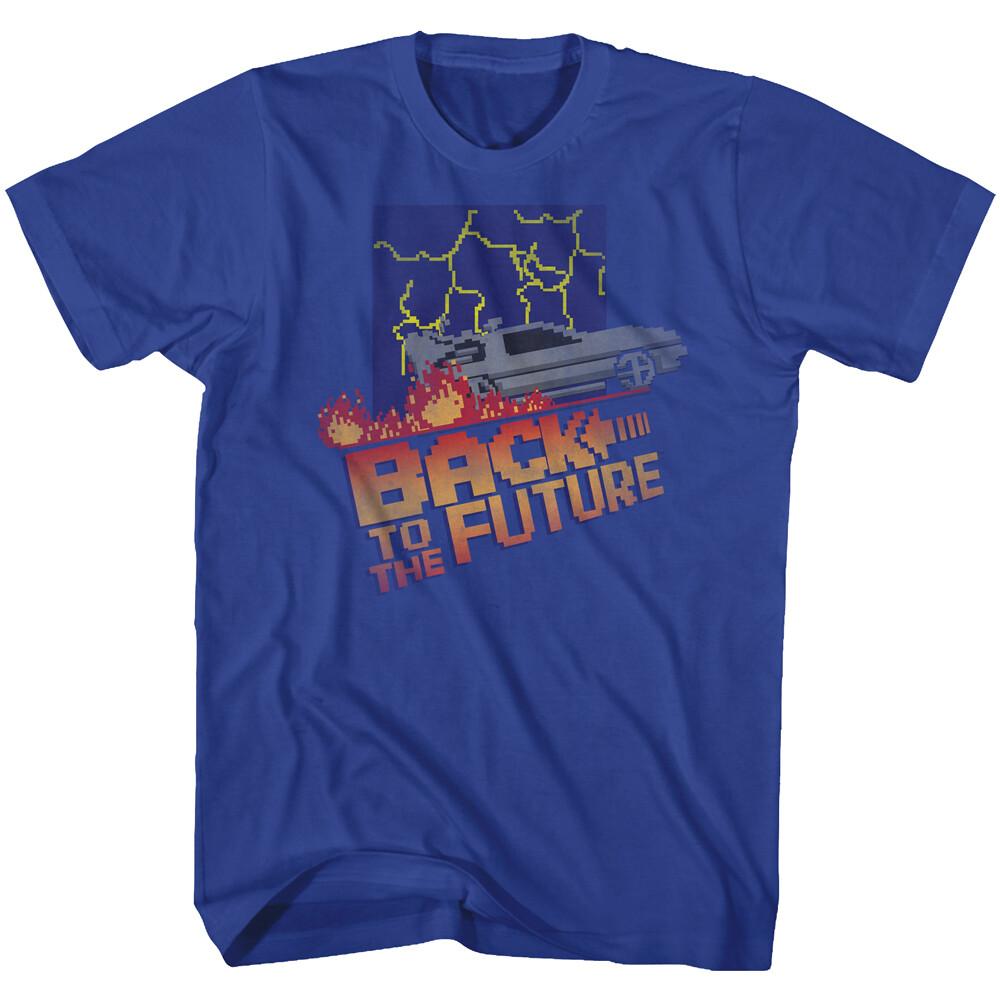 Back To The Future Movie Dr Emmett Brown DeLorean NES Game Cover Men T Shirt S
