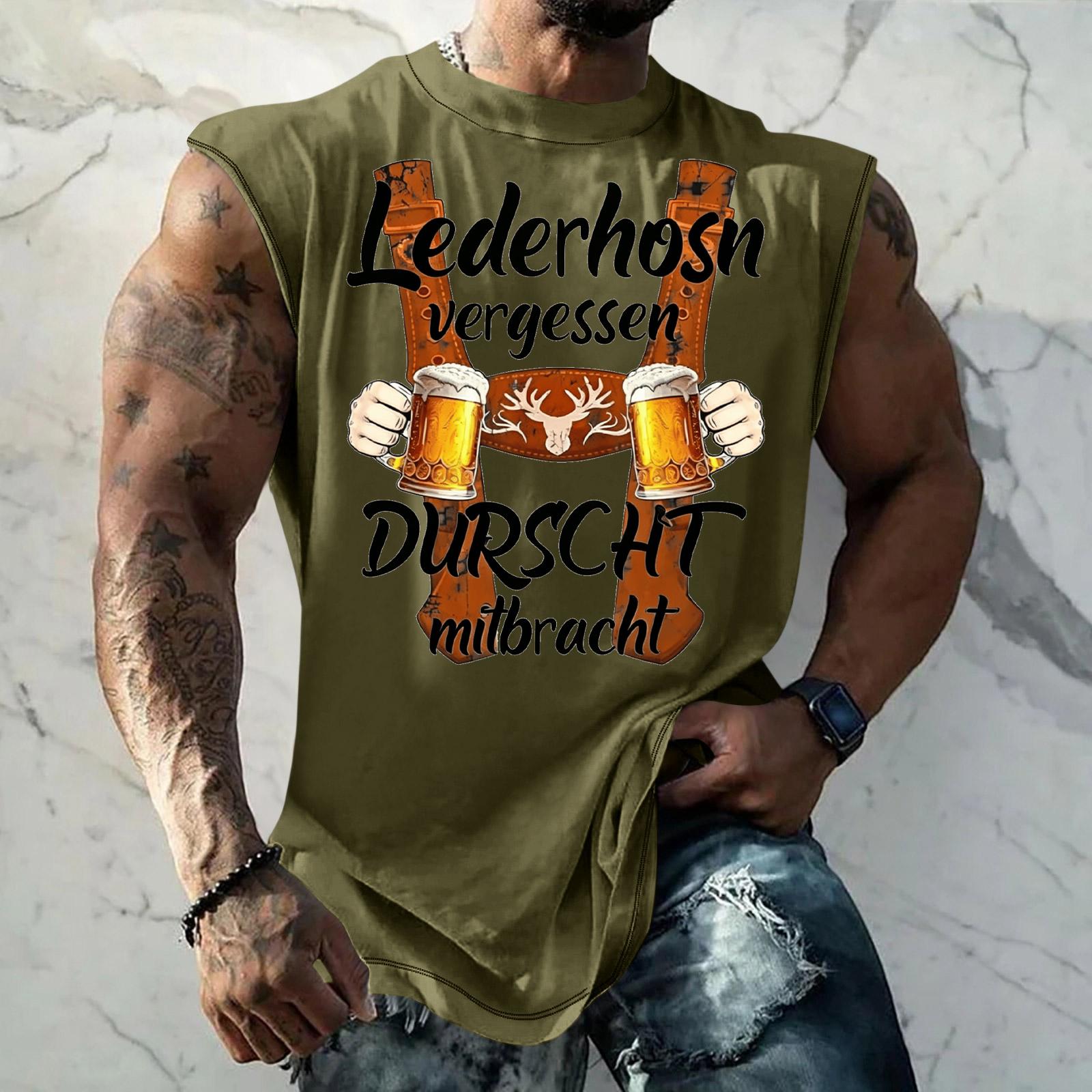

Men Sleeveless Tank Top Loose Fit Casual Streetwear Muscle Shirt Printed Graphic Design Summer Beachwear Gym Workout Vest XXXXL