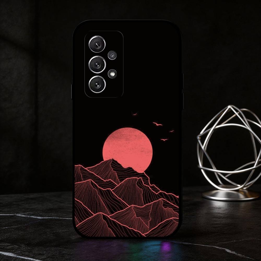 

A-Aesthetic feeling of lines phone Case For Samsung S25,24,21,22,23,30,Ultra,20,Plus,Fe,Lite,Note Soft Black Cover Samsung S25Plus
