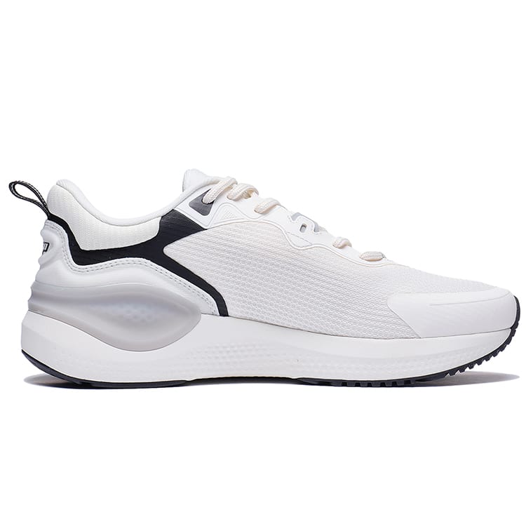 Li Ning Cushioning Slip Resistant Abrasion Resistant Breathable Lightweight Low Top Running Shoes Men's White ARST081-3