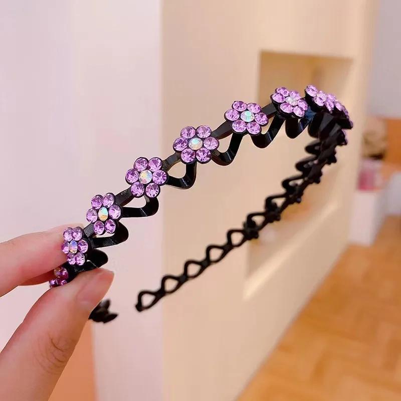 Neue Haarreifen Stirnbänder Lünette Mädchen Haaraccessoires Haarnadeln Mode Perle Rutschfest Strass Haarband Blume Frauen