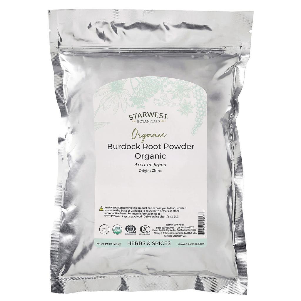 Organic Burdock Root Powder, 453.6G(1Lb)