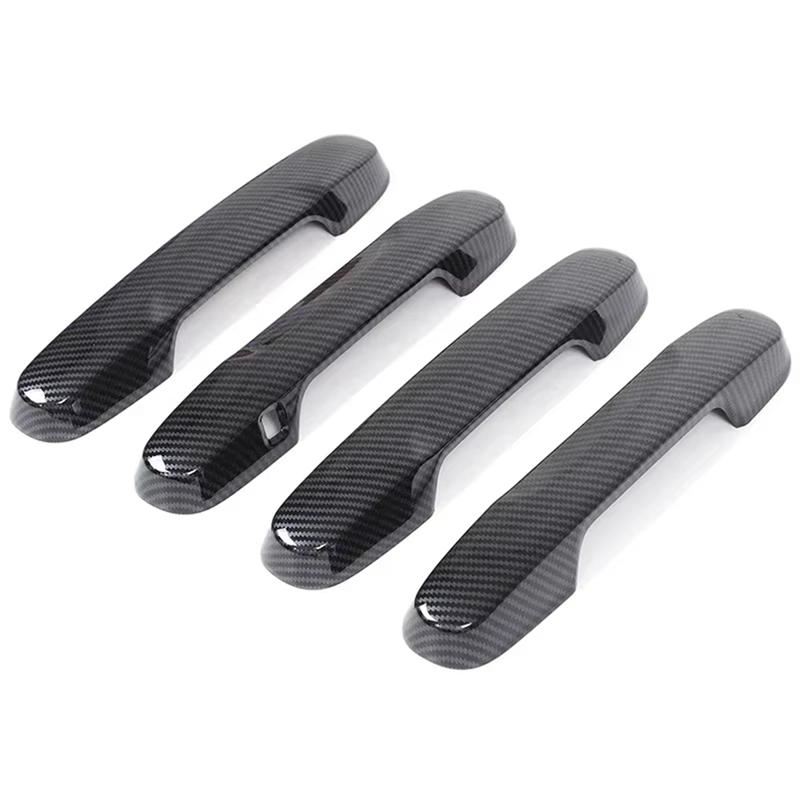 A03Z-Pour Honda Pilot 2024 ABS Fibre de Carbone Garniture de Couvercle de Poignée de Porte Extérieure d'Accessoires de Voiture
