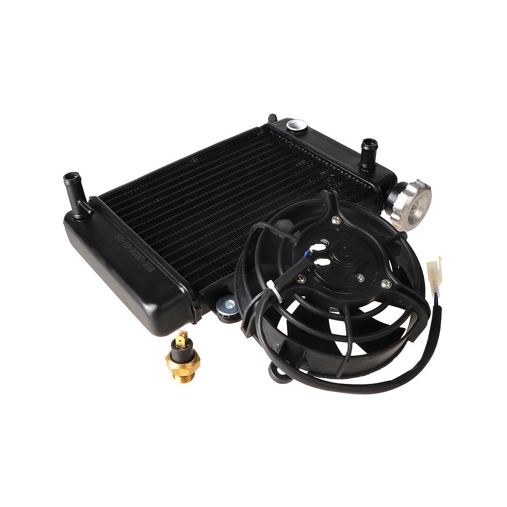 ATV Water Cooling Engine Cooler Radiator Cooling With 12V Fan For 150cc 200cc 250cc Motocross Quad Dirt Bike UTV Buggy Parts
