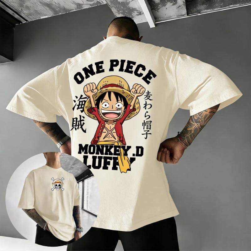 2026 Nouveau T-shirt Anime One Piece Luffy Hommes Femmes Coton Manches Courtes Hauts d'Été Décontracté T-shirt Graphique Streetwear Impression Cartoon Y2k