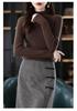 2023 Women's High Neck Pure Wool Knit Sweater - Autumn/Winter Base Layer