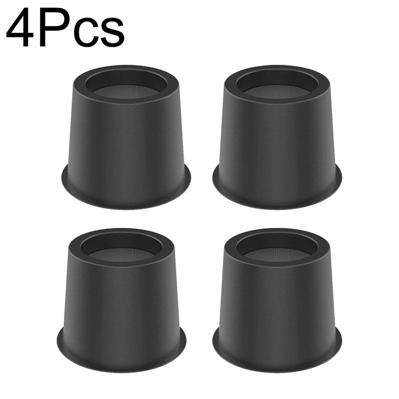 4Pcs/Pack Heavy Duty Black Plastic Adjustable Bed Risers Table Sofa Chair Furniture