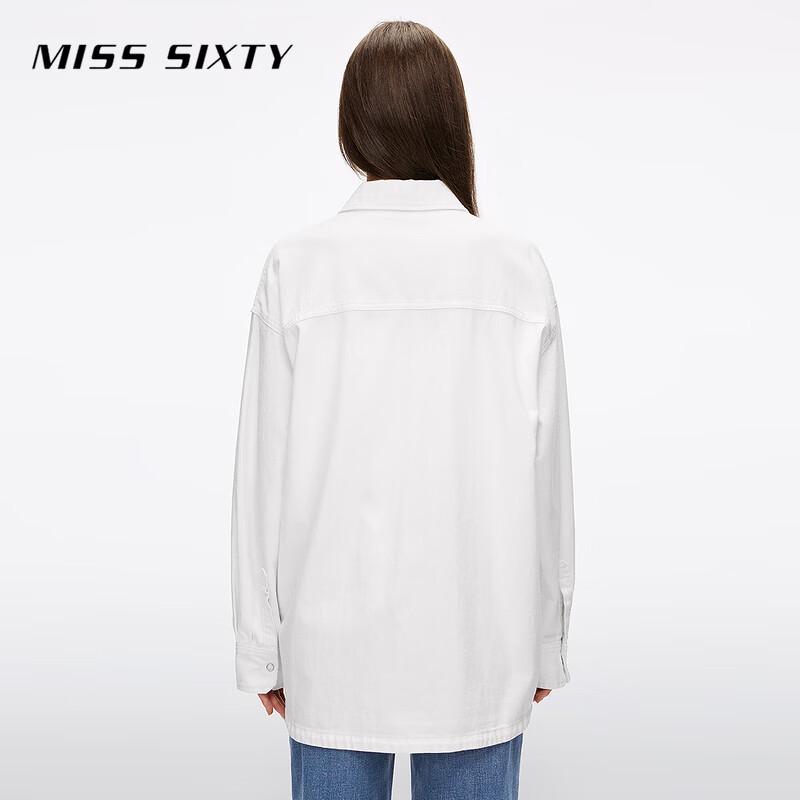 MISS SIXTY Cotton Linen Long Sleeve Denim Shirt