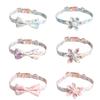 New Floral Dog Collar Rose Gold Sunflower Bow Pet Collar for Dogs  Cat Collar Cat Harness Dog Clothes Dogs Accessoires Pet