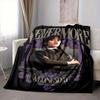 1Pc Gothic Wednesday Artwork Blanket Soft And Comfortable Casual Warm Camping Travel Christmas Halloween Xmas Gift M929273