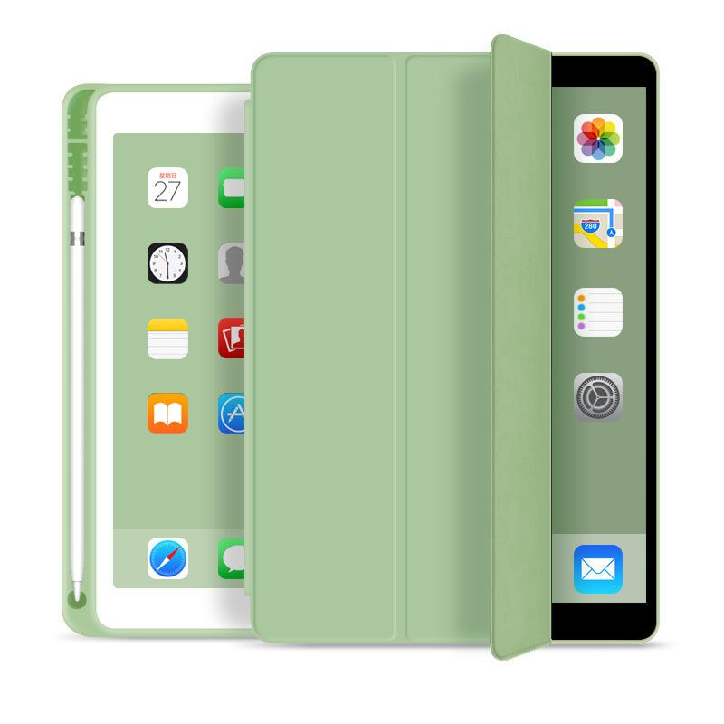 2026 New Full Sticker iPad Protective Case, Leather Case, Apple Tablet Protective Case with Pen Slot Air6 Three-fold Silicone Case