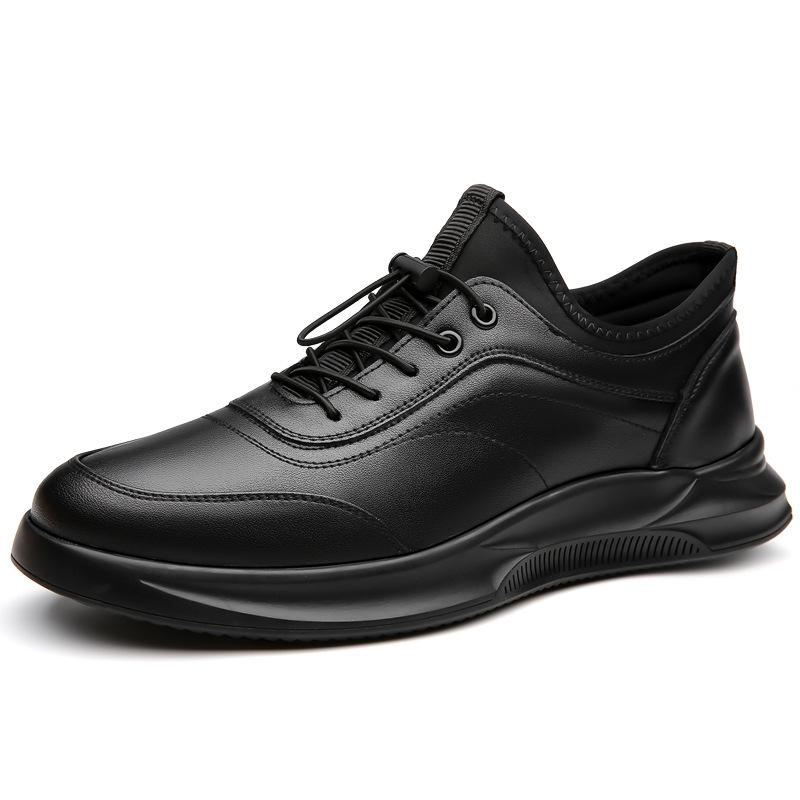 Mode Mode Schwarz Weiß Lässige Sneaker Herren Designer Weichsohlige Leder Sportschuhe Herrenschuhe Mode Frühling Herbst Fahrschuhe Herren