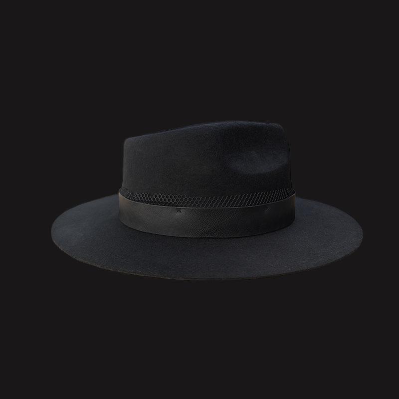 Manufacturer Wholesale Webbing Decorative Wool Top Hat Fashion Pure Wool Top Hat