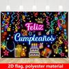 2D Feliz Cumpleaños Backdrop Photography Background
