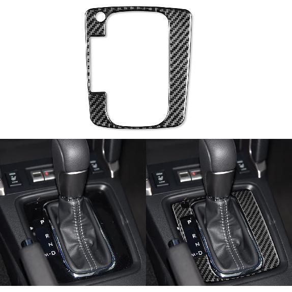 1pc Car Center Console Gear Shift Panel Decoration Sticker Real Soft Carbon Fiber car Interior Compatible with Subaru Forester 2008-2012 Accessories