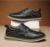 Genuine Leather Men Dress Shoes Oxfords Brogue Lace Up Mens Casual Shoes Luxury Brand Moccasins Loafers Size 38-46