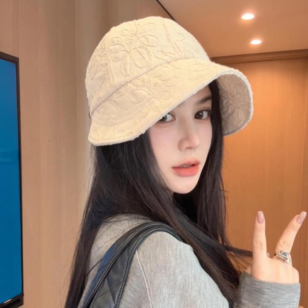 Sun Hat Embroidery Big Eaves Hat Casual Style Cap Summer Bucket Hat Fashion