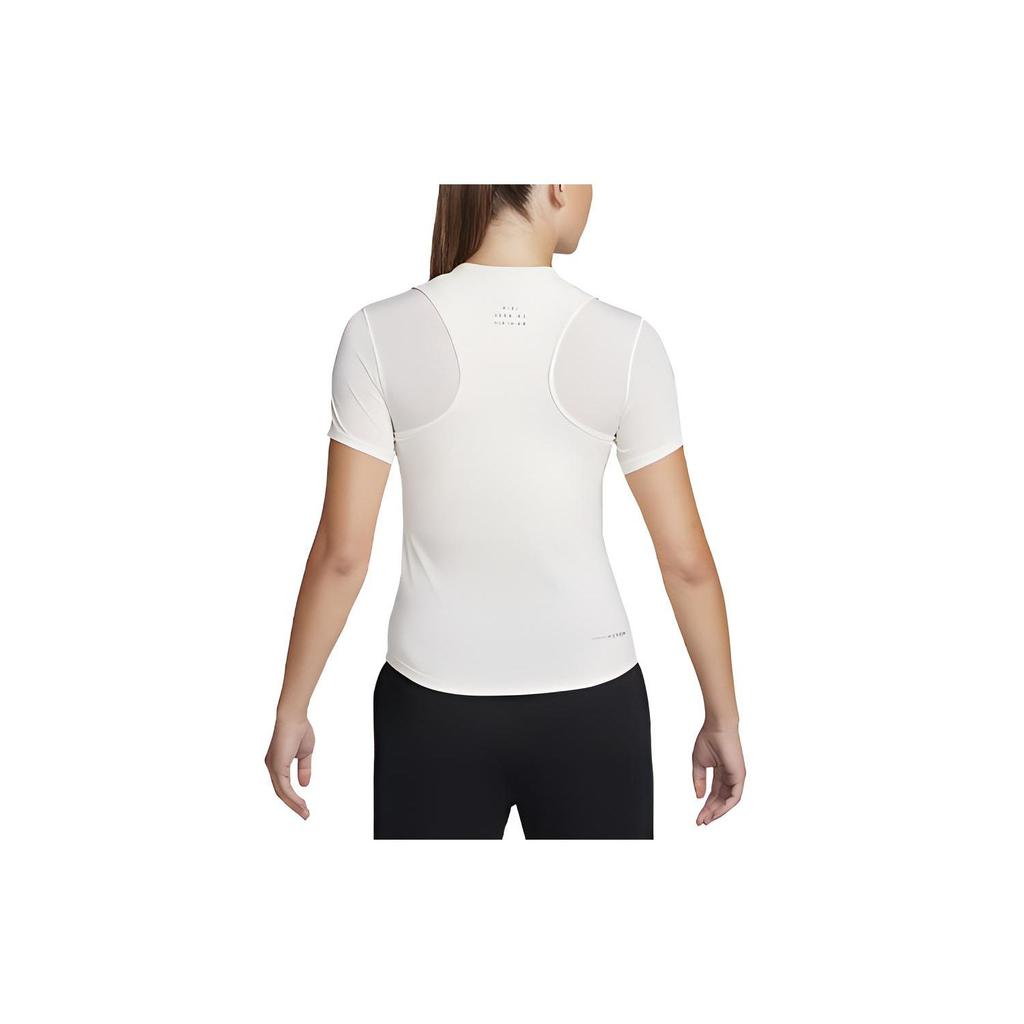 Nike Dri-FIT ADV Running Division Letter Logo Print Short Sleeve T-Shirt Women Tops White FB7813-110