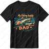 Fishing Buddy Dad Tshirt Classic Gift for Fathers Day Birthday Modal Vintage Outdoor Camisetas for Men Women Hipster Cool Tops