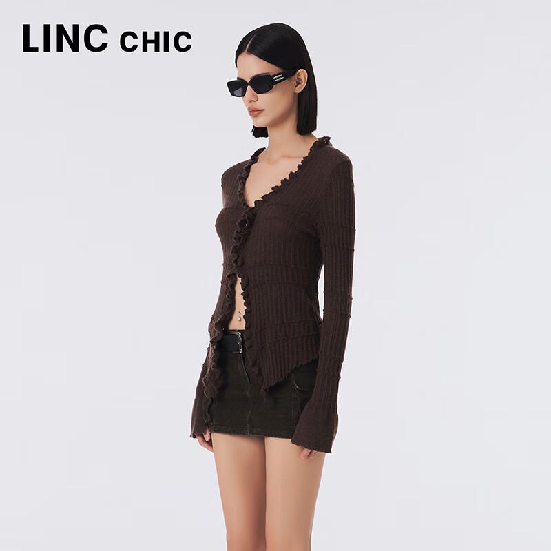 Jinyujie Women's V-Neck Slim-Fit Knit Cardigan