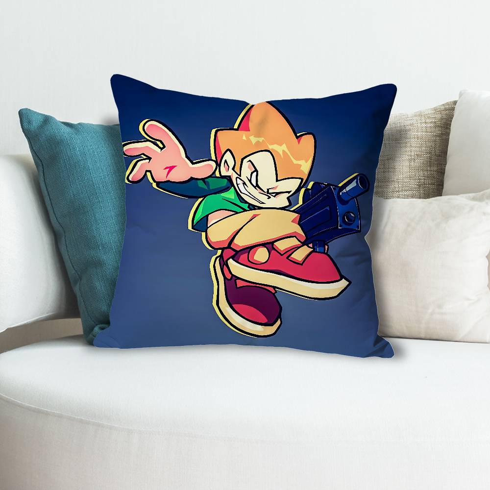 

FFriday Night FFunkin Anime Celebrity Merchandise AllMatch Printed Pillow Case Sofa Car Office Room Decoration Protector 30x30 cm