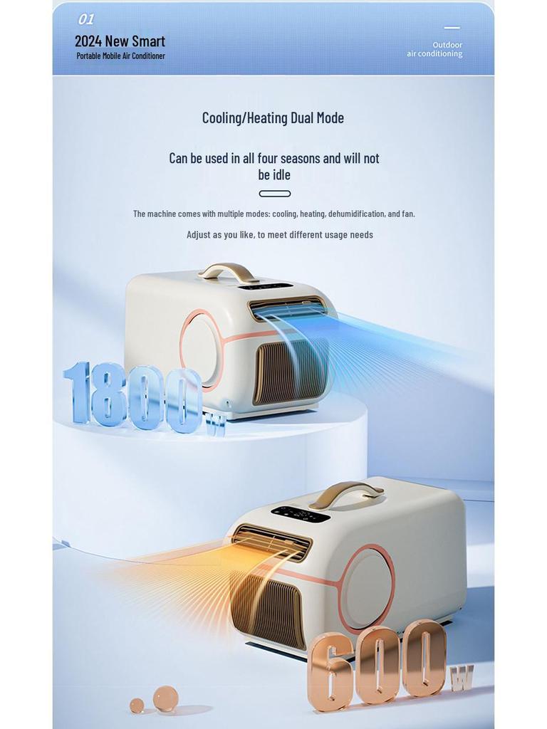 Korean Dual-Mode Portable Air Conditioner: Outdoor Camping 12V/24V Cooling & Heating