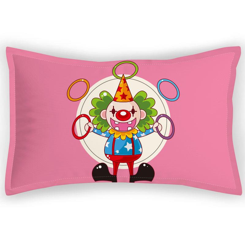 Children's Pillowcase Circus Clown Print Children's Pillowcase Cartoon Animation Soft Skin-friendly Pillowcase
