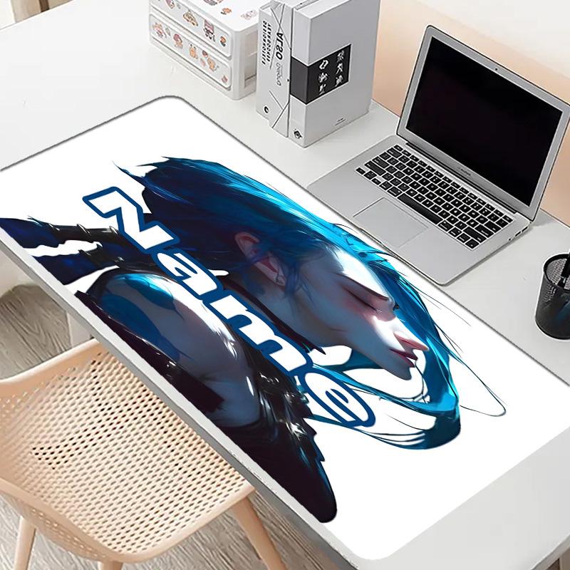 Custom Name Personalized Jinx Pattern Mousepad, Laptop PC Desk Mat, Decorative Desk Mat for Home Keyboard Pad Gift