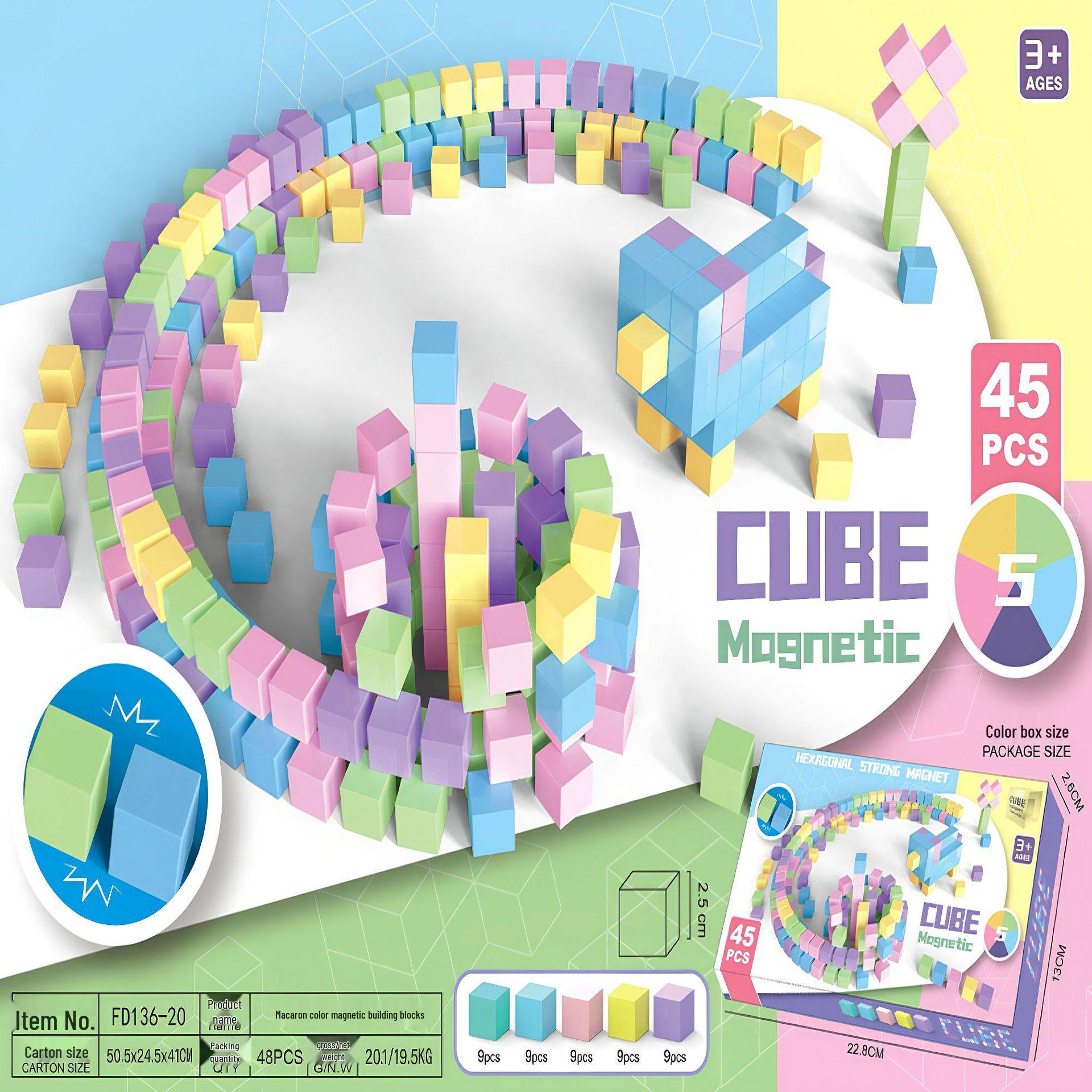 Macaron Magnetic Building Blocks Set for Children s Creative Play & Early Education