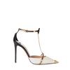 [Spot] 2025 New Design High Heels Bow Metal Pointed Sexy Word with Sandals Women