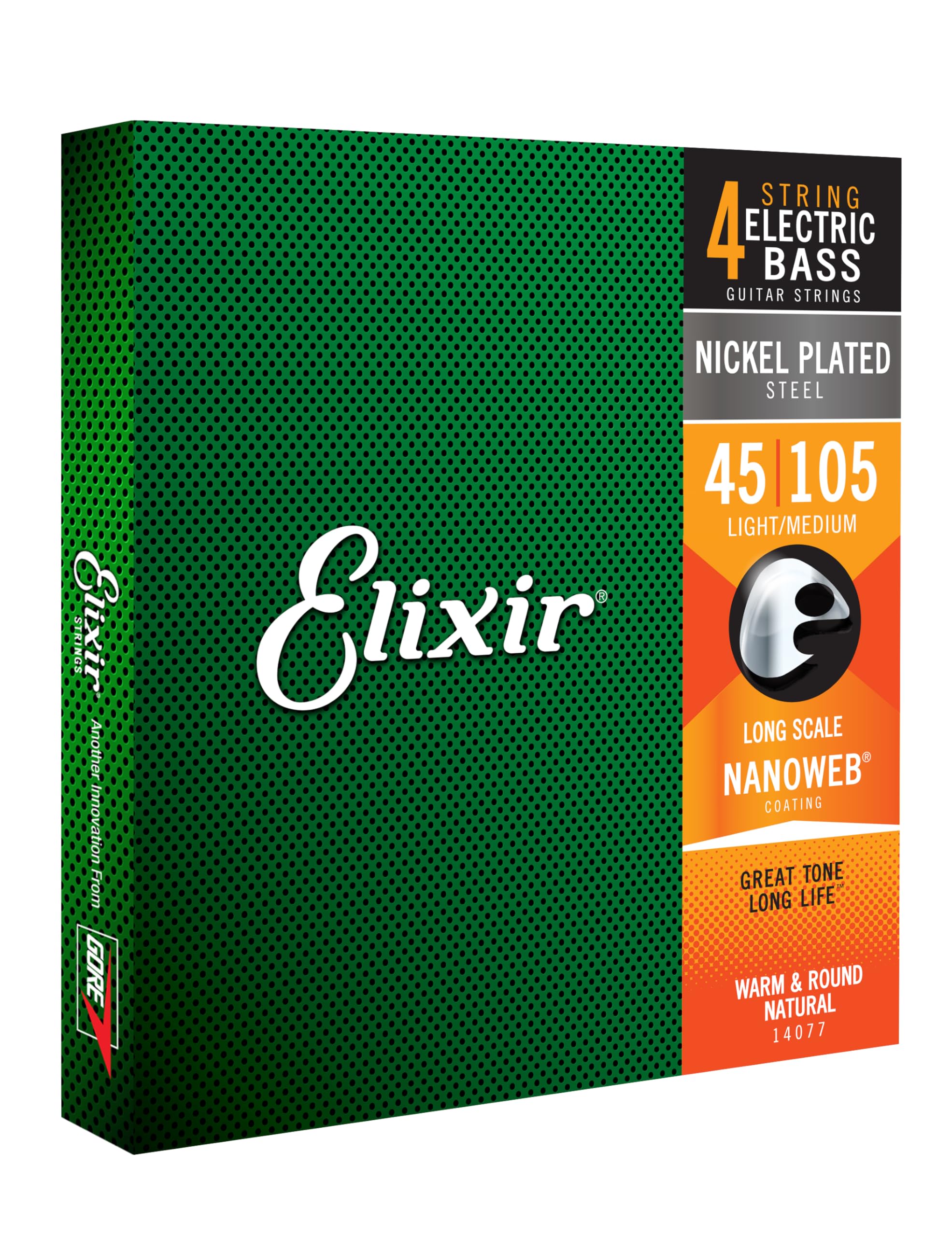 

ELIXIR Elixir Bass Strings NANOWEB Nickel Long Scale Light/Medium .045-.105 #14077 []