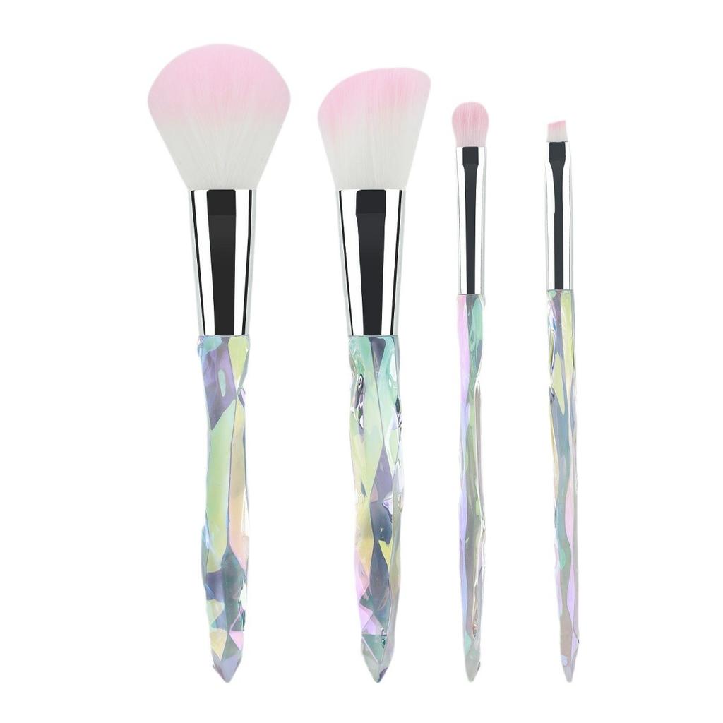 New Symphony 4 Crystal Makeup Brush Set, Eyeshadow Brush, Loose Powder Brush, Eyebrow Brush Beauty Makeup Tool