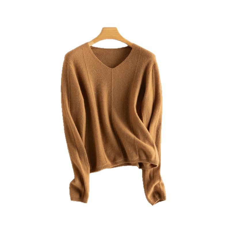 Early Autumn 100% Pure Cashmere Women's Loose Fit Seamless Knitwear