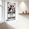Cute Cartoon Cows Framed Metal Tin Sign - Live Like Someone Leff Gate Open Whimsical Poster for Home Bar Café Decor