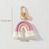 Hand-Woven Rainbow Keychain Pendant