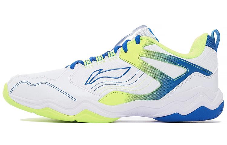 Li Ning Sound Waves Badminton Shoes Unisex Low Top Standard White/Pale Blue AYTS036-1 43.5