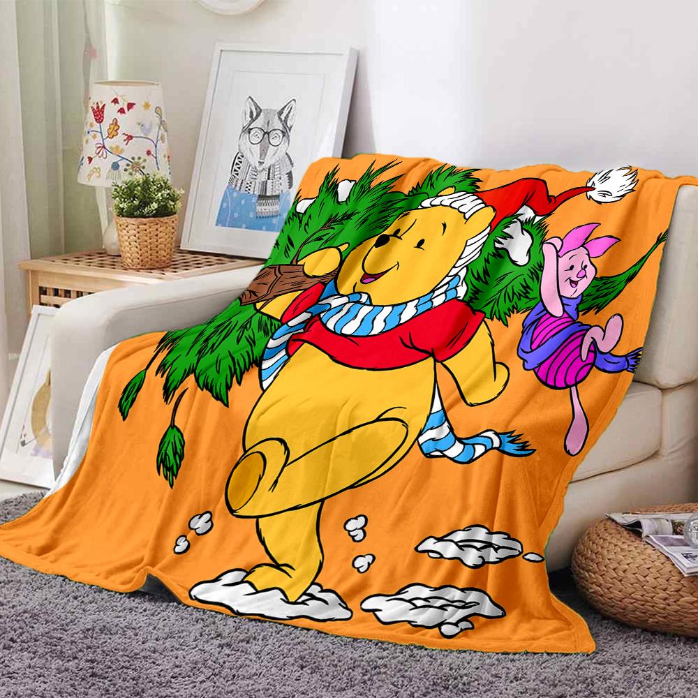 Piglet Pooh'S Christmas Adventure Blanket Soft Throw Blanket For Home Bedroom Bed Sofa Travel Office Solid Christmas Blanket
