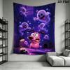 Courage the Cowardly Dog Wall Tapestry Aesthetic Wall Hanging Printed Fabric Blanket Decorative Tapestries for Bedroom Living Room Home Decor
