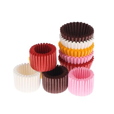 1000 Stuks Mini Chocolade Papier Liner Bakken Muffin Cake Cupcake Vorm Solid Color