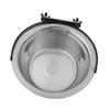 Dog Bowl Diner Dish Stainless Steel Hanging Medium Small Pet Puppy Cat Food Water Feeder L