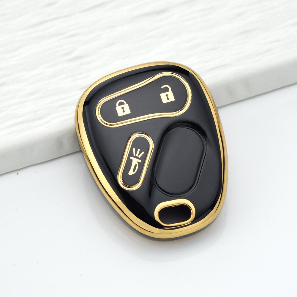 

Anti-Scratch Car Key Case Cover for Chevy Silverado Tahoe Suburban Equinox Avalanche SSR LHJ011 Key Bag with Keychain Accessory