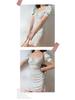 Women's Floral Puff Sleeve Lace-Up Short Dress - Spring/Summer Trendy Slimming Waist-Cinching Design