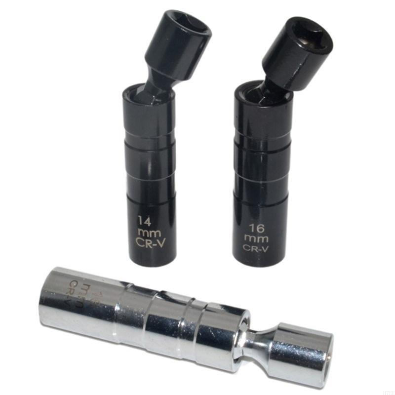 H7EE 14mm 16mm Thin Wall Swivels Socket 3/8inch Drive 12 Point Socket Removal for Motorcycle