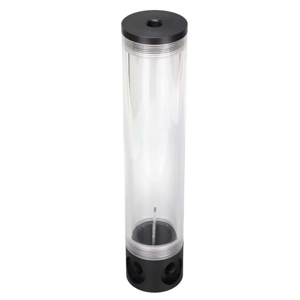 Water Cooling Reservoir 240mm 9.4in Length G1 4in Thread 50mm 2.0in Diameter Tube Low Noise 4 Holes PC Cooling Tank