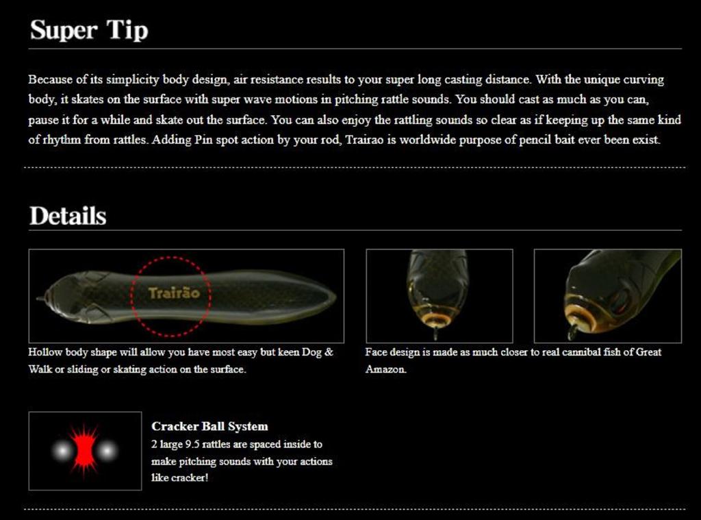 Imakatsu Trairao 130 mm 28 grams Floating Lure 929 (2238)