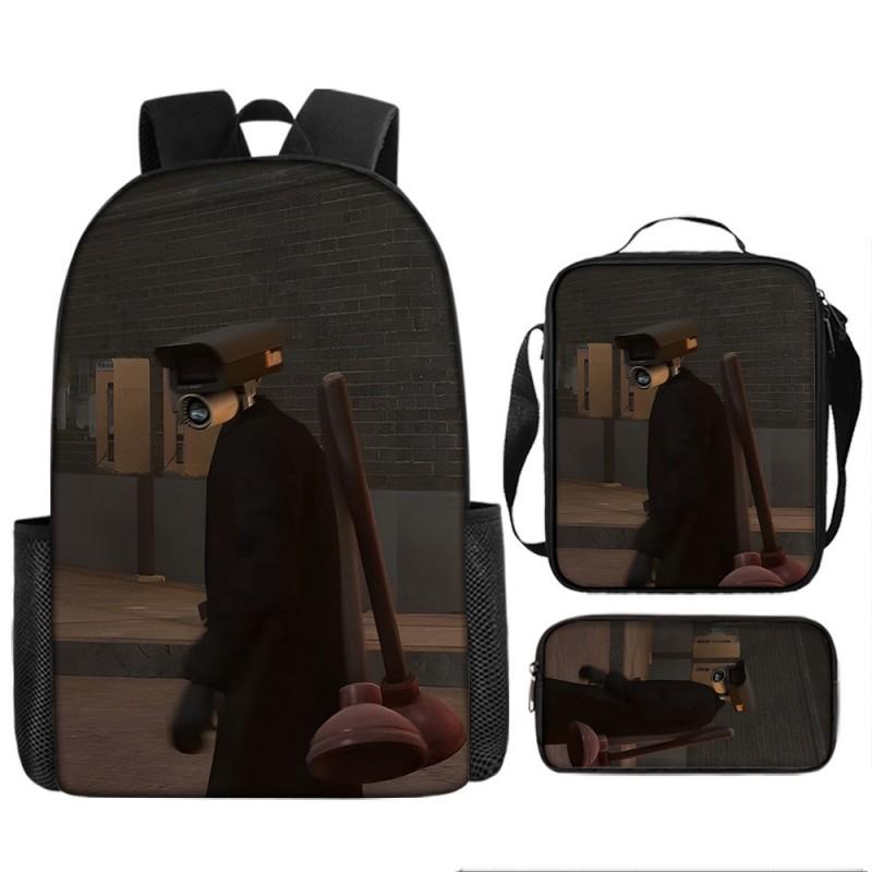 Kinder Cartoon-Charakter Rucksack-Set Schule Oxford-Stoff Atmungsaktiv Leicht Mit Gepolsterten Trägern